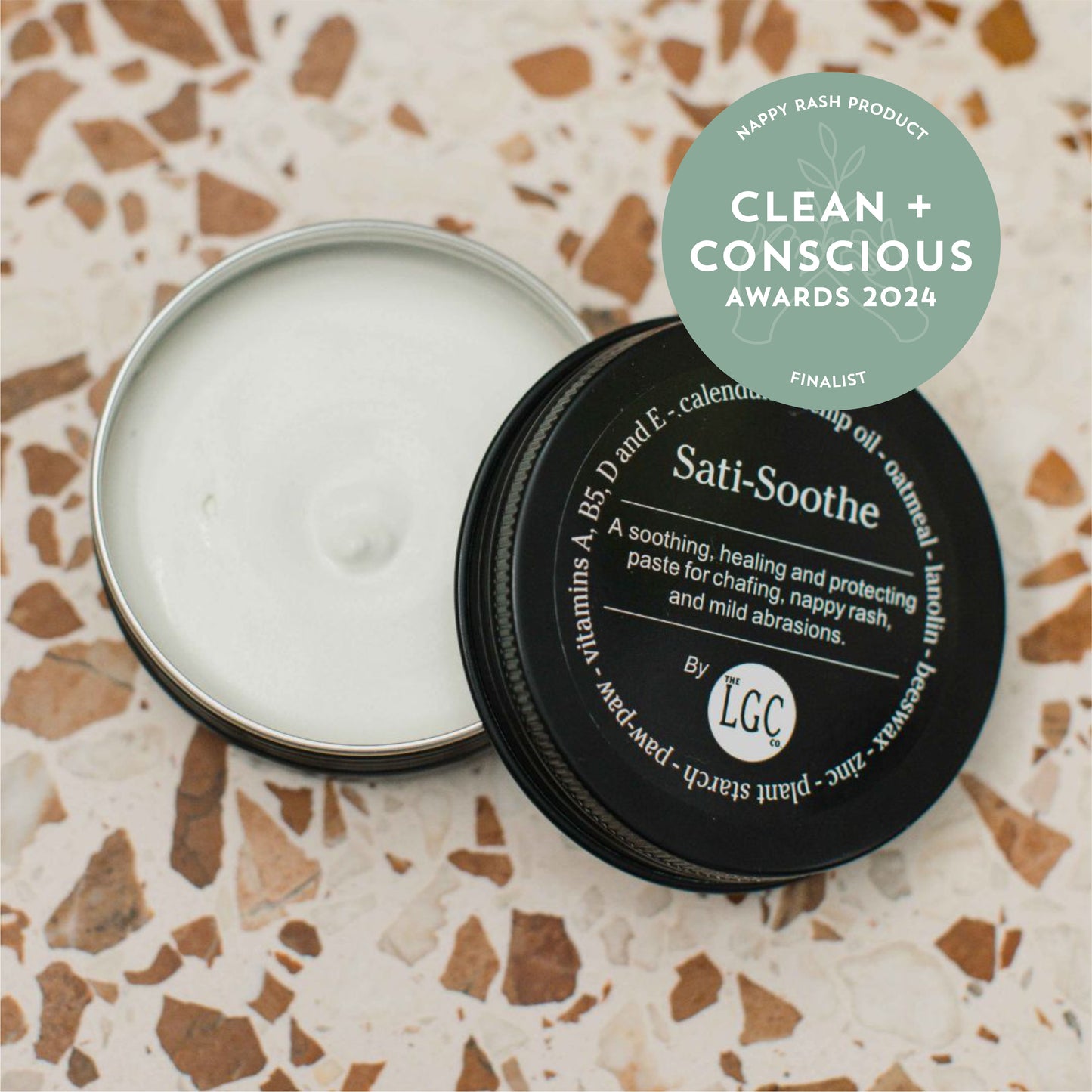 Satisoothe - Nappy And Chaffing Paste 60g CLEAN AND CONSCIOUS AWARD WINNER GOLD & EDITORS CHOICE